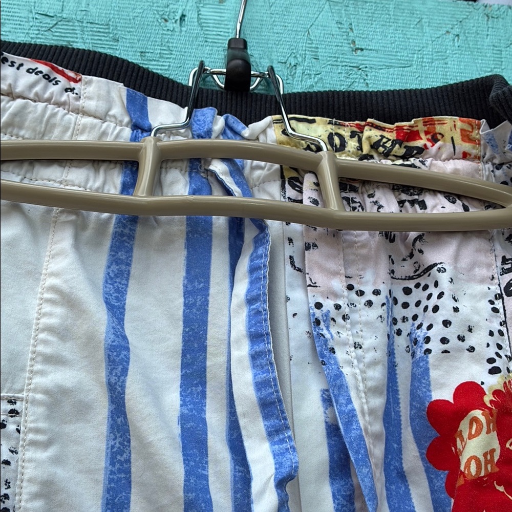 FP Movement by Free People Blue & White Striped and print pant. Good for hiking